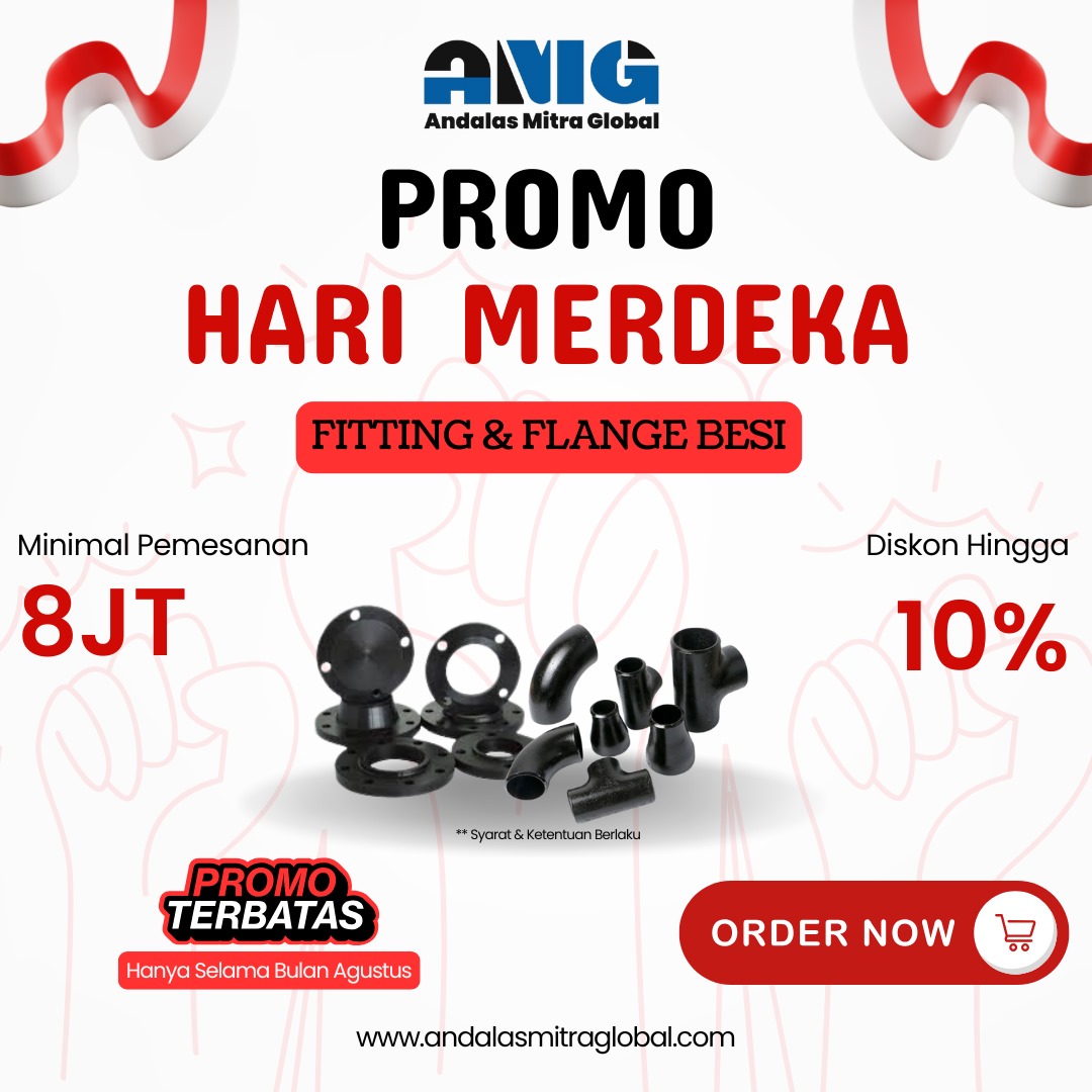 promo discount 10% produk fitting dan flange besi hut ri 80 2025